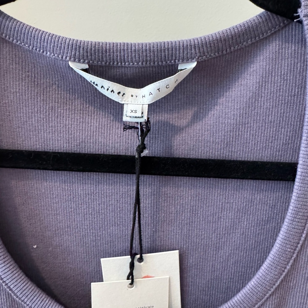 The nines by Hatch Ribbed Lavender maternity dress